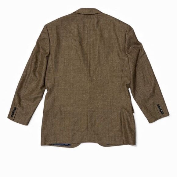 J.Crew Ludlow Slim Fit Blazer Coat 40S Brown American Wool Herringbone 2-Button - Picture 2 of 14